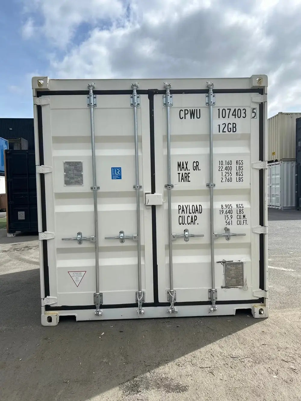 Container maritime 10 pieds – Blanc Mein Shop